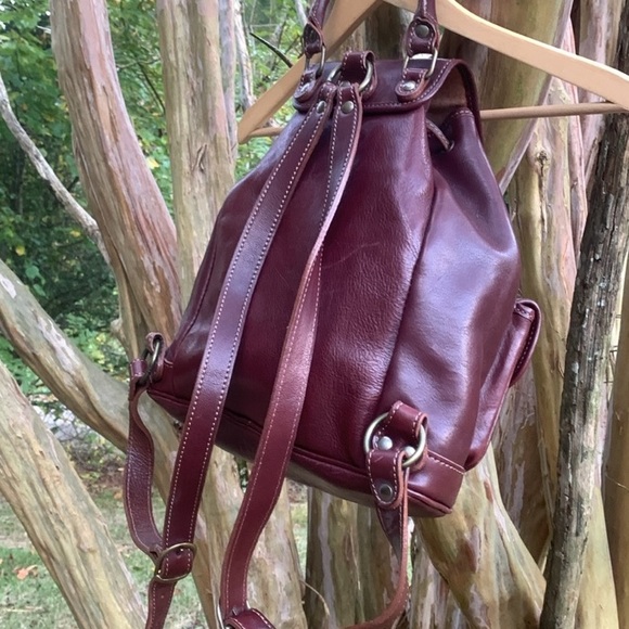 Natural Leather Handmade in Italy Backpack in Rich Mahogany main image 10